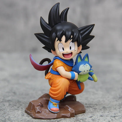 Dragon Ball Goku Hugs Puer Ya Mu Tea PVC Figures – Collector's Gift