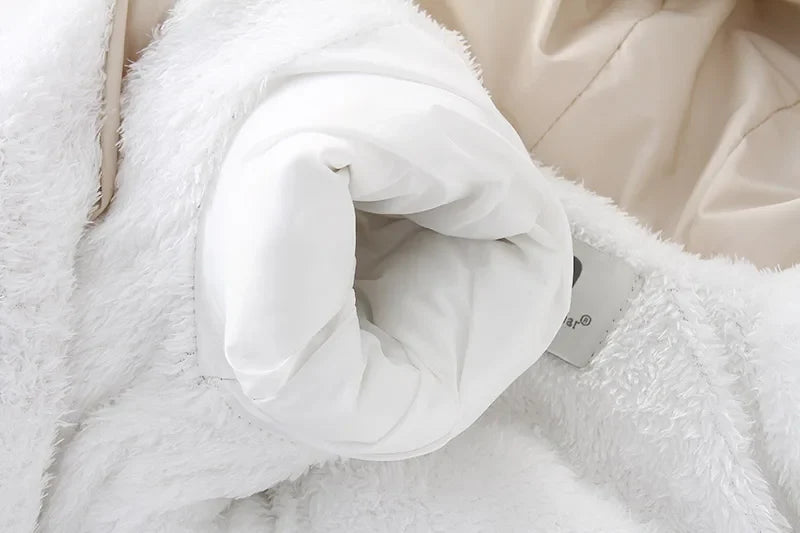 Winter Baby Down Jumpsuit – Wool Hooded, Snowproof & Warm