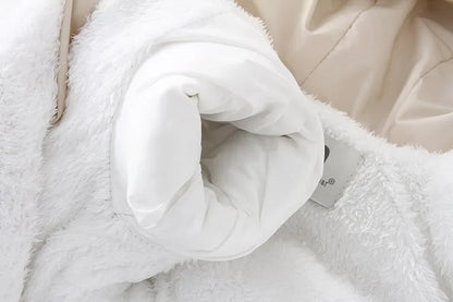 Winter Baby Down Jumpsuit – Wool Hooded, Snowproof & Warm