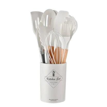 12PC Set Food Grade Silicone Kitchen Cookware Utensils