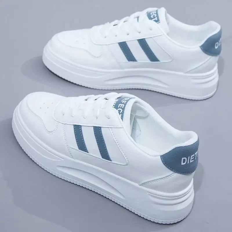 Lace Up Contrast Round Toe Platform Sneakers