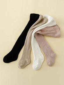 4 Pairs Solid Tights for Toddler Girls