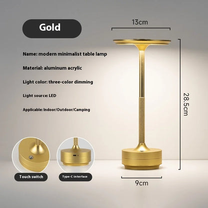 Cordless Table Lamp - Dimmable & Rechargeable Desk Light
