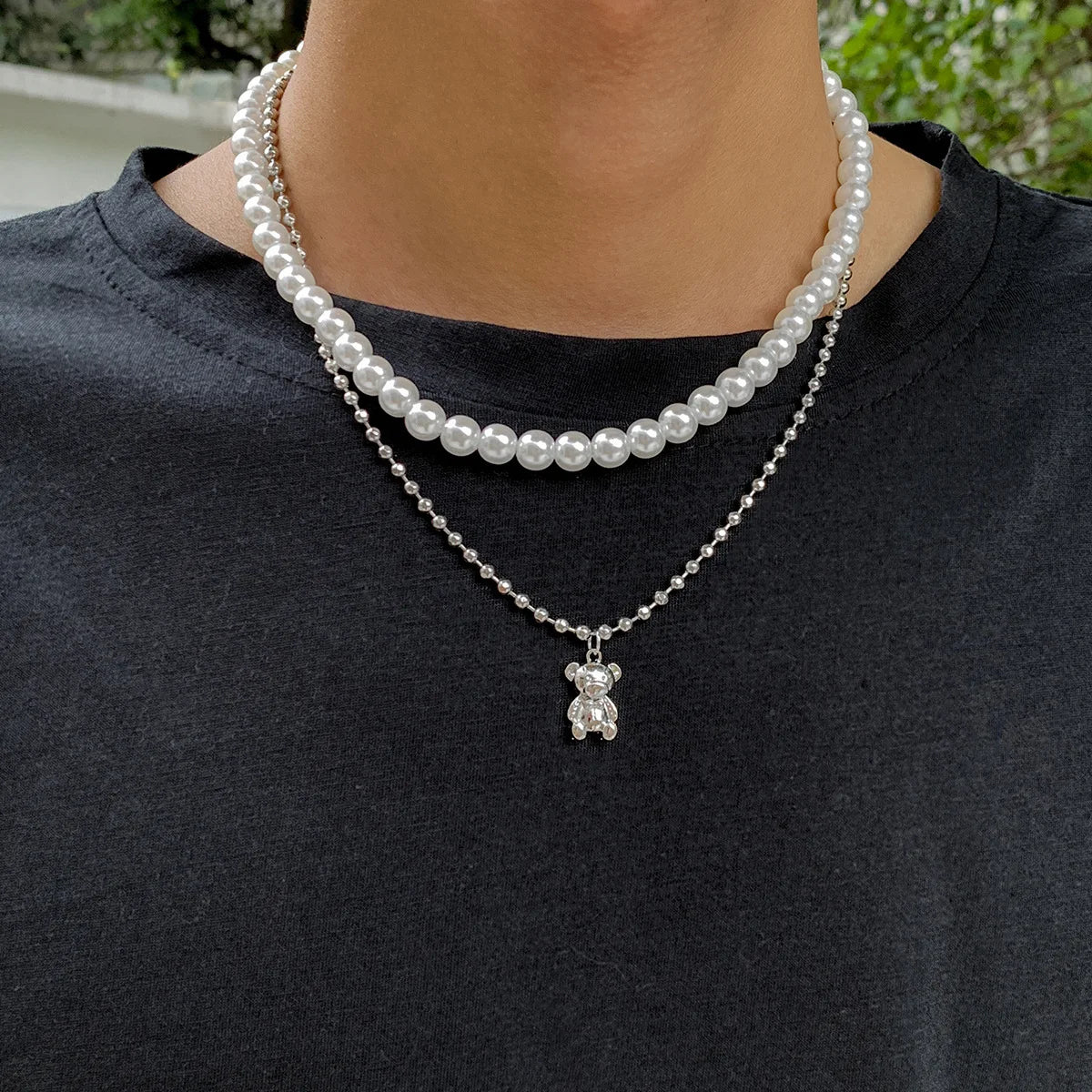 Women's Sparkling Double Layer Butterfly Collar Necklace