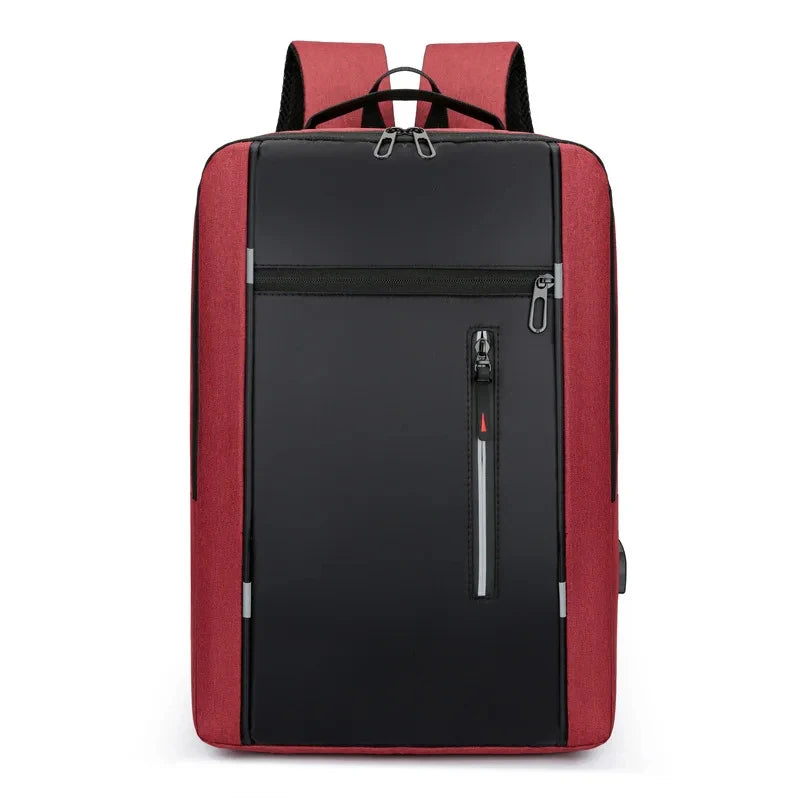 Men's Waterproof Oxford Laptop Backpack 15.6 Inch with USB Charging Port High Capacity Business Travel School Bag
