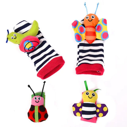 Games Plush Rattle Socks Stuffed Animal Wrist Rattle Baby Toys 0 3 6 12 Months