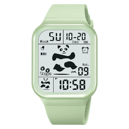 Square Large Face Waterproof LED Digital Watch Electronic for Student Watches