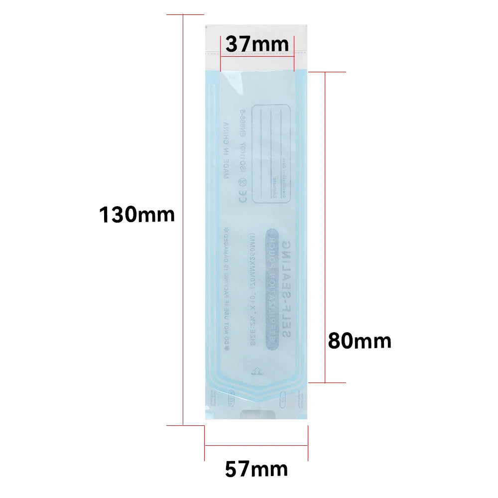200pcs/bag Self-sealing Sterilization Pouches Bags 5 Sizes Medical-grade Bag Disposable Nail Art Tattoo Accessories