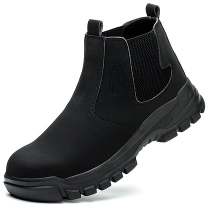Men's Waterproof Steel Toe Leather Safety Work Shoes 2024