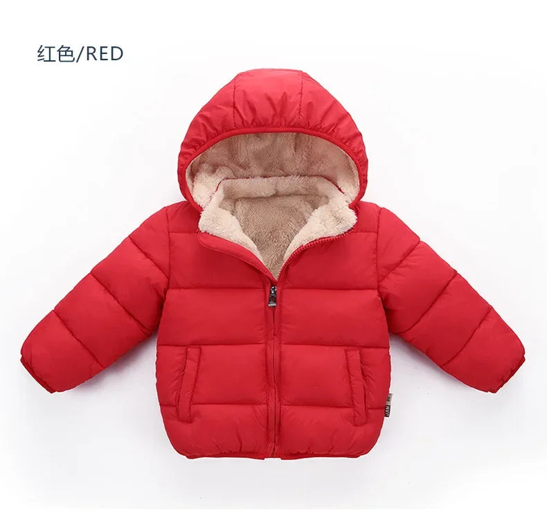 Kids' Warm Winter Coats - Plush Hooded Snowsuit Jackets