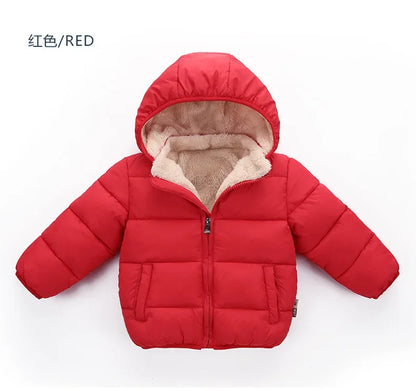 Kids' Warm Winter Coats - Plush Hooded Snowsuit Jackets