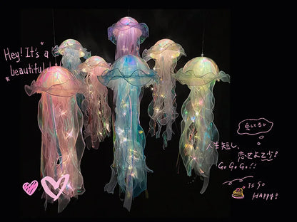 Jellyfish Lamp, Portable Flower Lamp, Girl Room Atmosphere Lamp, Bedroom Night Lamp, Home Decoration