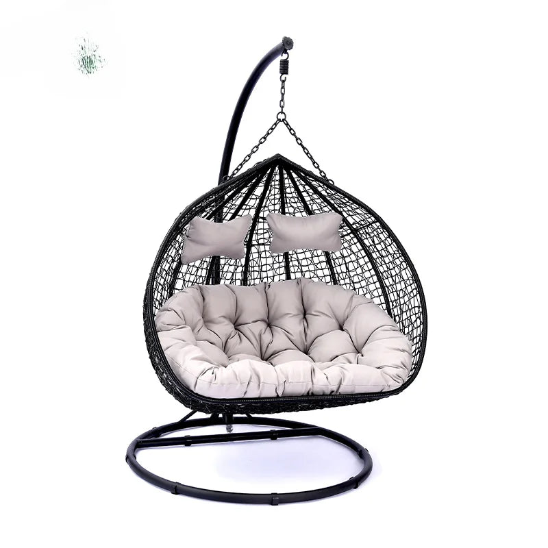 Gardeon Sun Lounge Setting Wicker Lounger Day Bed Patio Outdoor Furniture Black