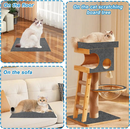 Self-Adhesive Cat Scratch Protector – Trimmable Carpet Mat for Sofa and Wall, Anti-Scratch Furniture Guard