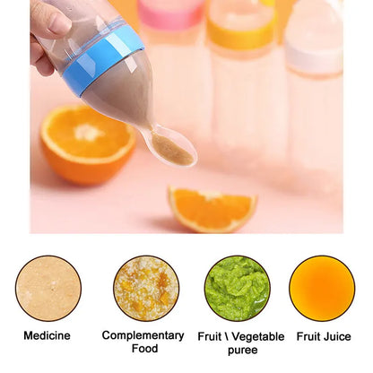 Baby Silicone Squeezing Feeding Bottle – Easy & Mess-Free Feeding!