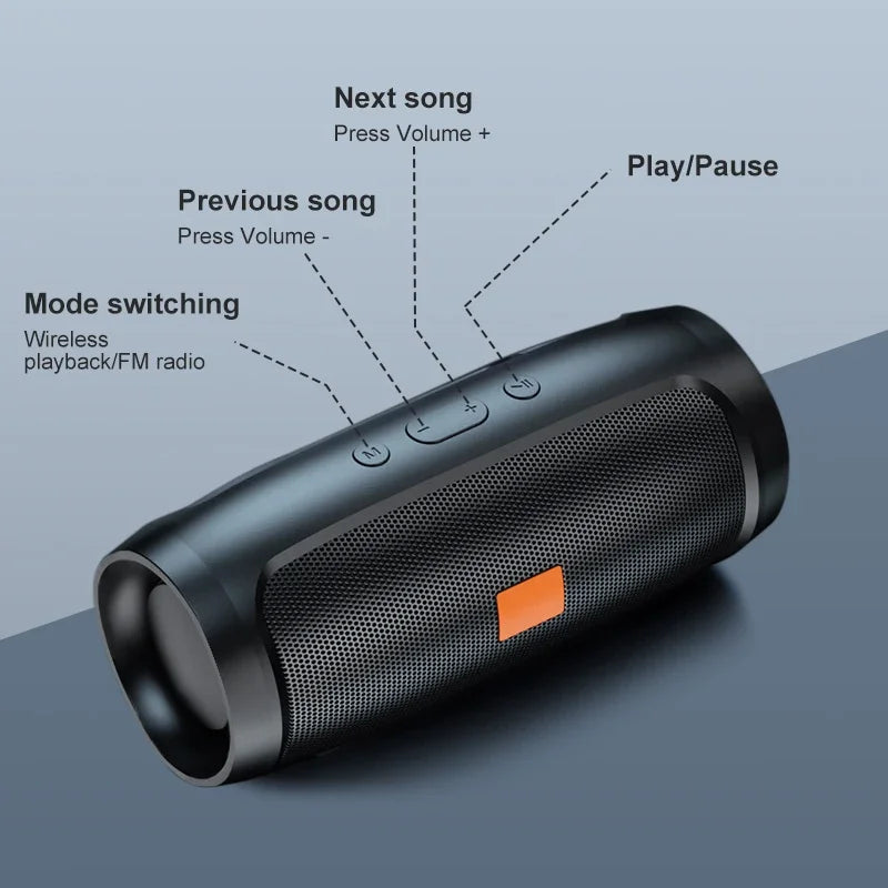 TF USB Bluetooth Speaker | Dual Stereo Outdoor Wireless Subwoofer