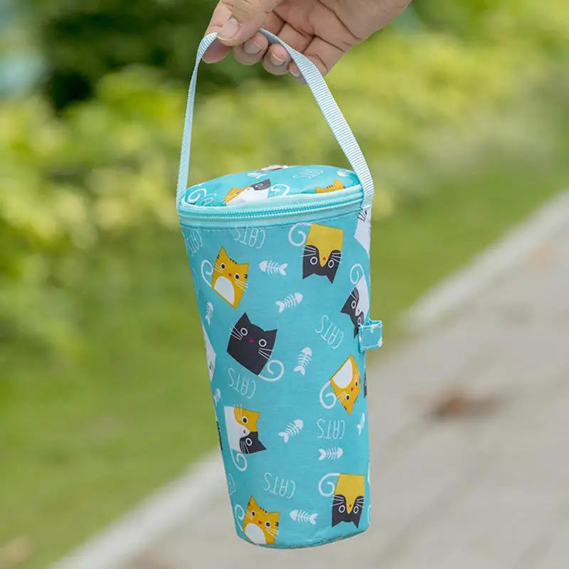 Water Bottle Tote Bag Universal Pouch Heat Preservation Insulated Cooler Bag Outdoor Traveling Camping Hiking Water Bottle Cove