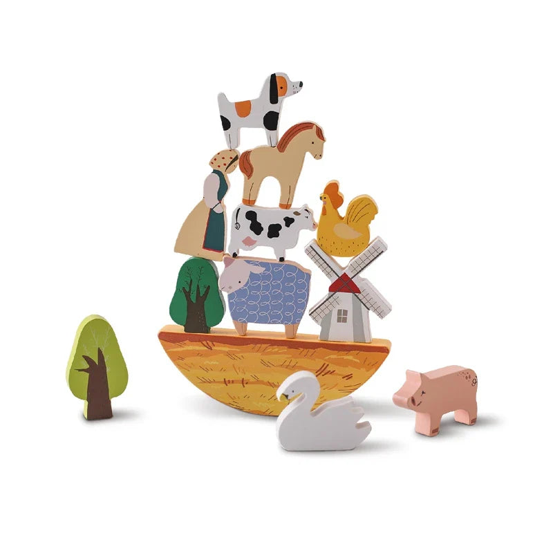 Wooden Farm Animal Montessori Set