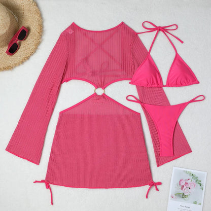 Women's Sexy 3-Piece Bikini Set – Beach Swimwear