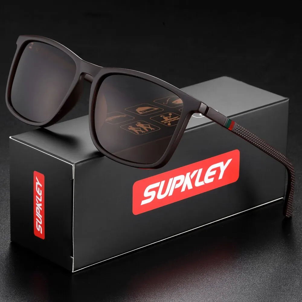 Men’s Polarized Sports Sunglasses, Lightweight Square UV400