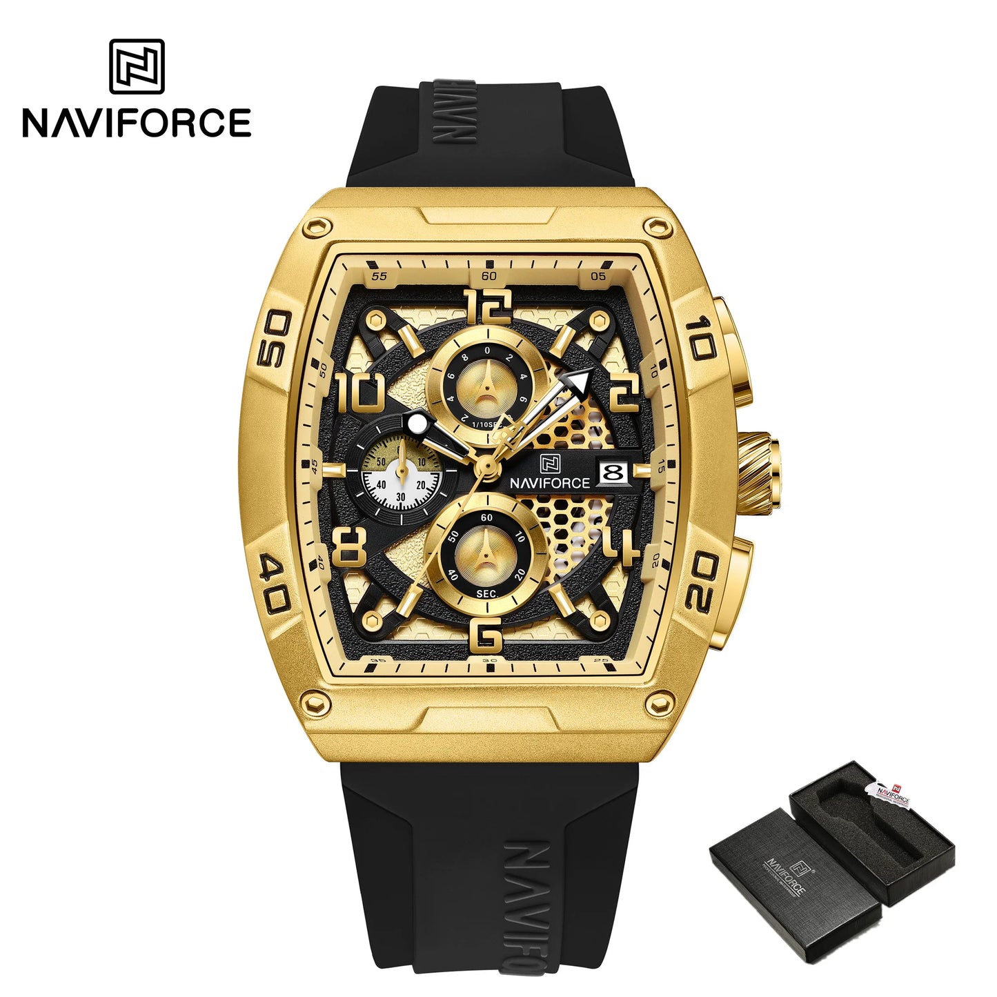 NAVIFORCE Men Quartz Multi-function Calendar Watches  Fashion Sport