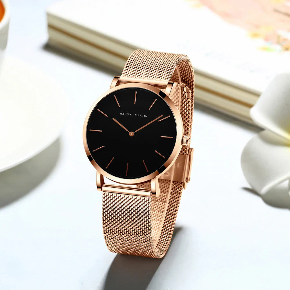 Women Watch Quartz Movement 36mm Waterproof Minimalist Style