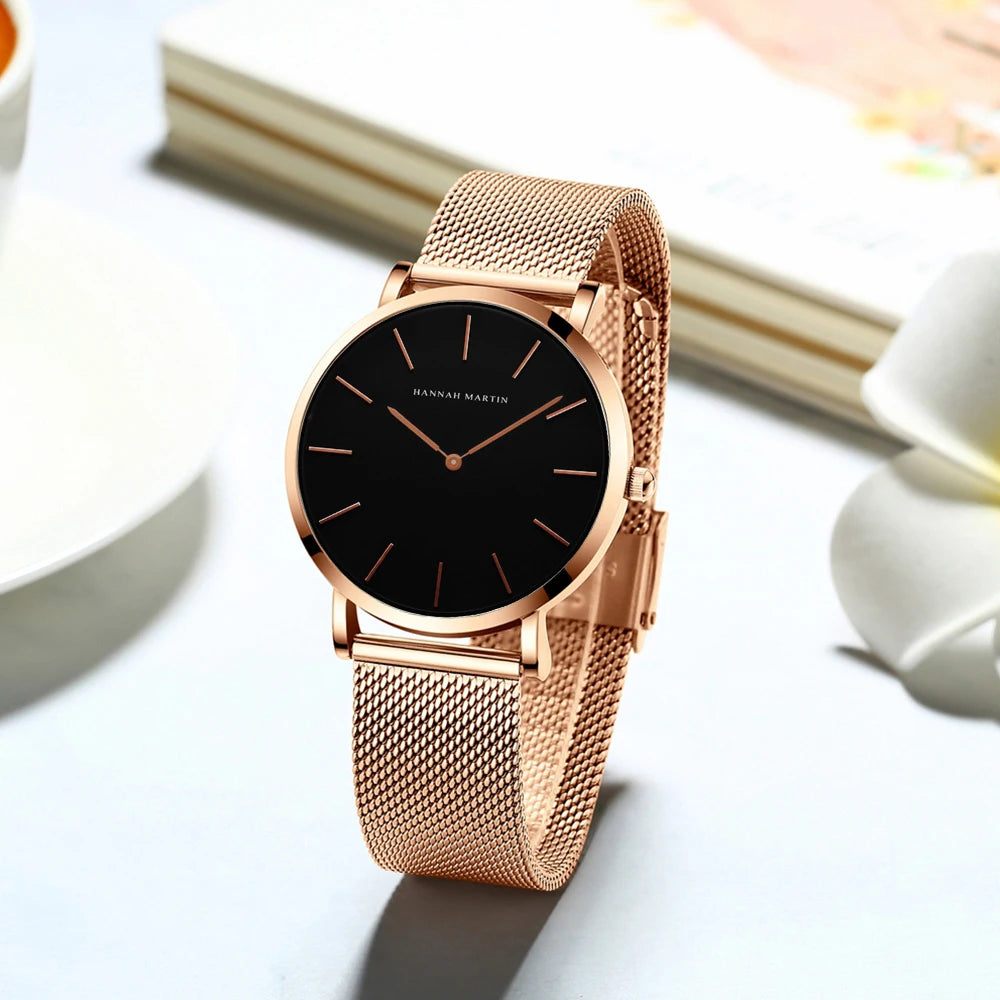 Women Watch Quartz Movement 36mm Waterproof Minimalist Style