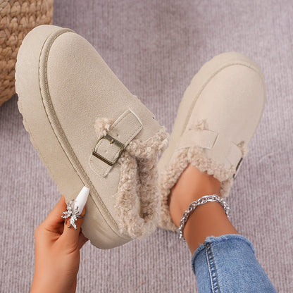Luxury Women's Warm Winter Suede Shoes