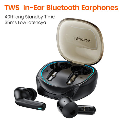 Toocki Gaming Wireless Earphones Bluetooth 5.3 Sport Headset TWS In-Ear Low Latency Waterproof Earbud With Microphone For iPhone