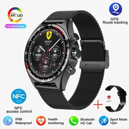 Daredevil GPS Smartwatch for Men - Bluetooth Call HD AMOLED Display, Altitude Tracker, Compass, Fitness Monitor, IP68 Waterproof Adventure Watch