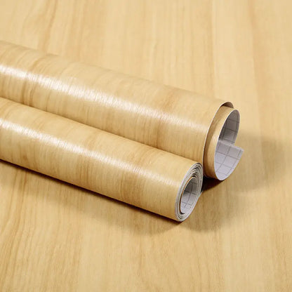 Modern Wood Stripe Home Wallpapers for Furnitures Wall Restore DIY Decorable Films PVC Self-adhesive Vinyl Wall Sticker in Rolls
