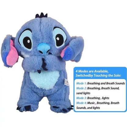 Kawaii Stitch Plush Doll Soothing Musical Baby Sleep Companion