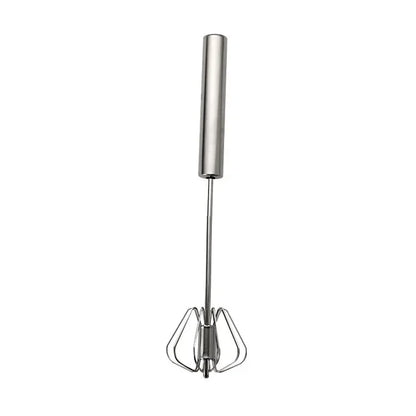 1pc Semi-Auto Stainless Steel Egg Whisk