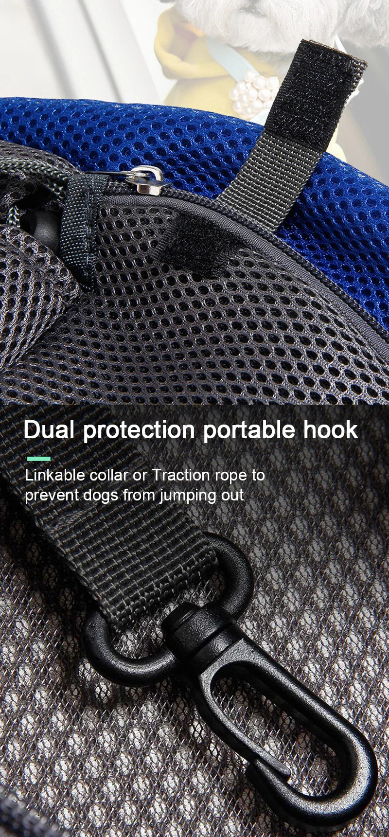 Pet Backpack Carrier Travel Tote Mesh Sling Crossbody Bag