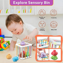 Montessori Shape Sorter Cube – Rainbow Sorting Blocks for Infants
