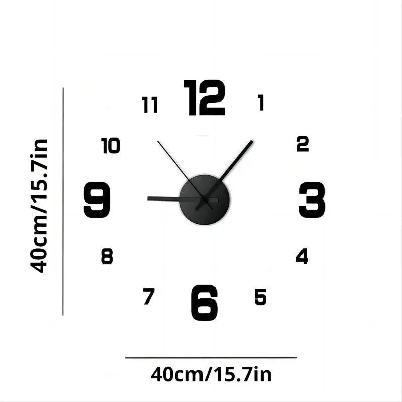 Frameless DIY Wall Clock 