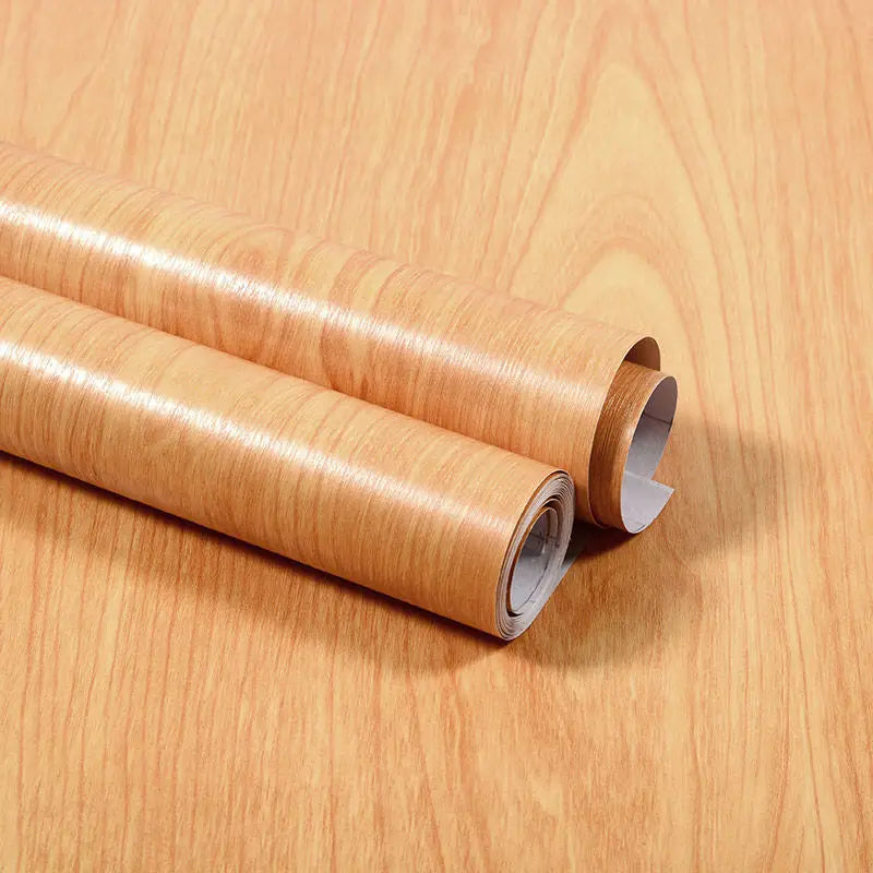 Modern Wood Stripe Home Wallpapers for Furnitures Wall Restore DIY Decorable Films PVC Self-adhesive Vinyl Wall Sticker in Rolls