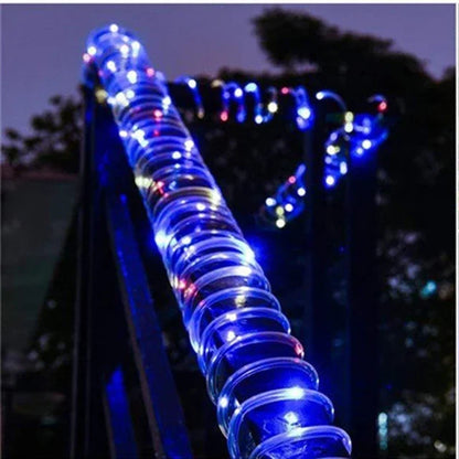 Solar Tube Rope LED Light – Outdoor Garden Christmas Decoration Garland