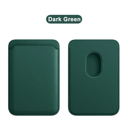 Vanuoxin for iPhone 15 14 Plus 13 12 Pro Max Mini Serise Magnetic Leather Card Holder Wallet for Apple Magsafe Cover Accessory