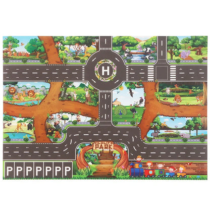Deluxe Kids City Traffic Rug – Interactive Car Play Mat