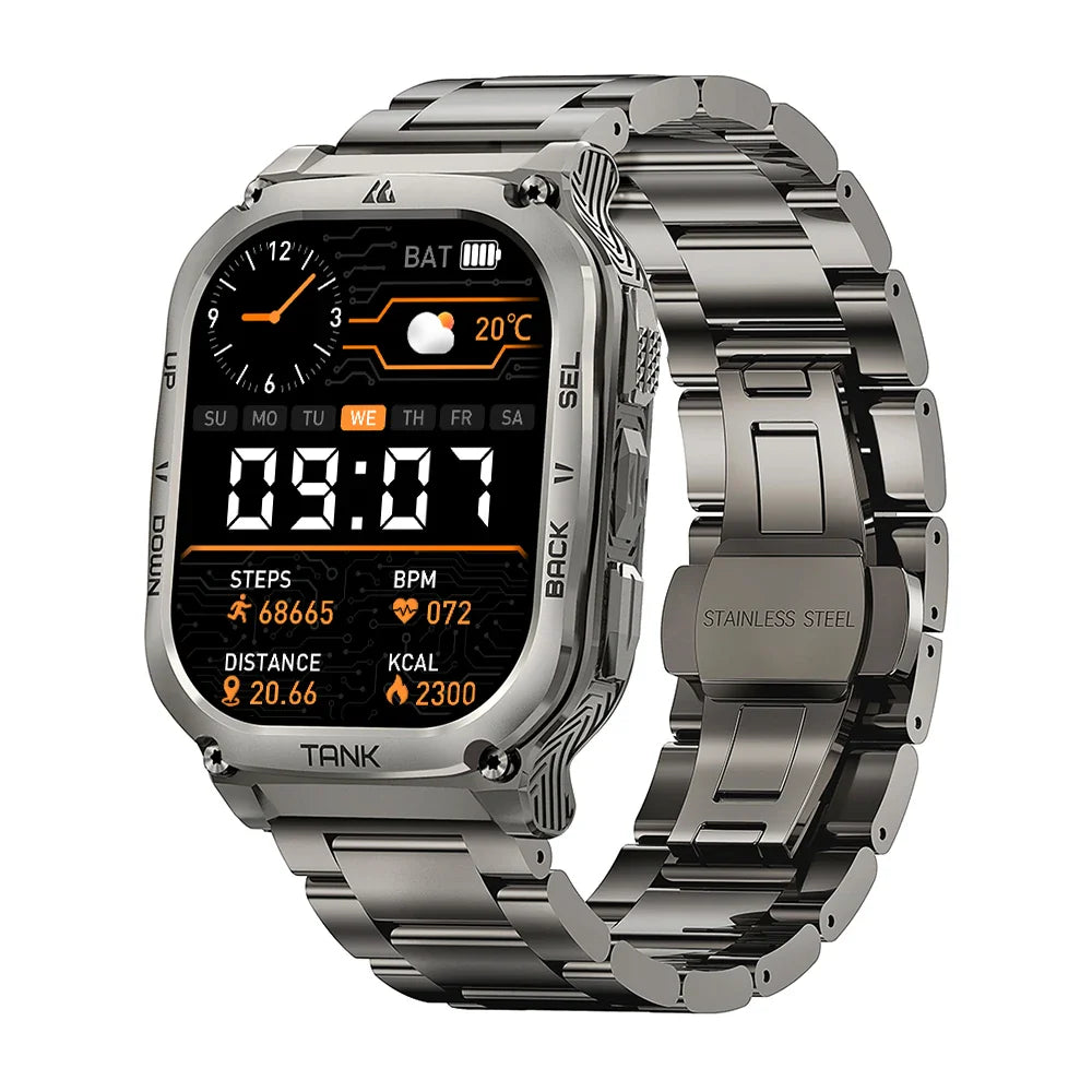 2025 Original KOSPET TANK M3 Smartwatches Men Smart Watch 480mAh AMOLED AOD Bluetooth Call Waterproof Electronic Digital Watches