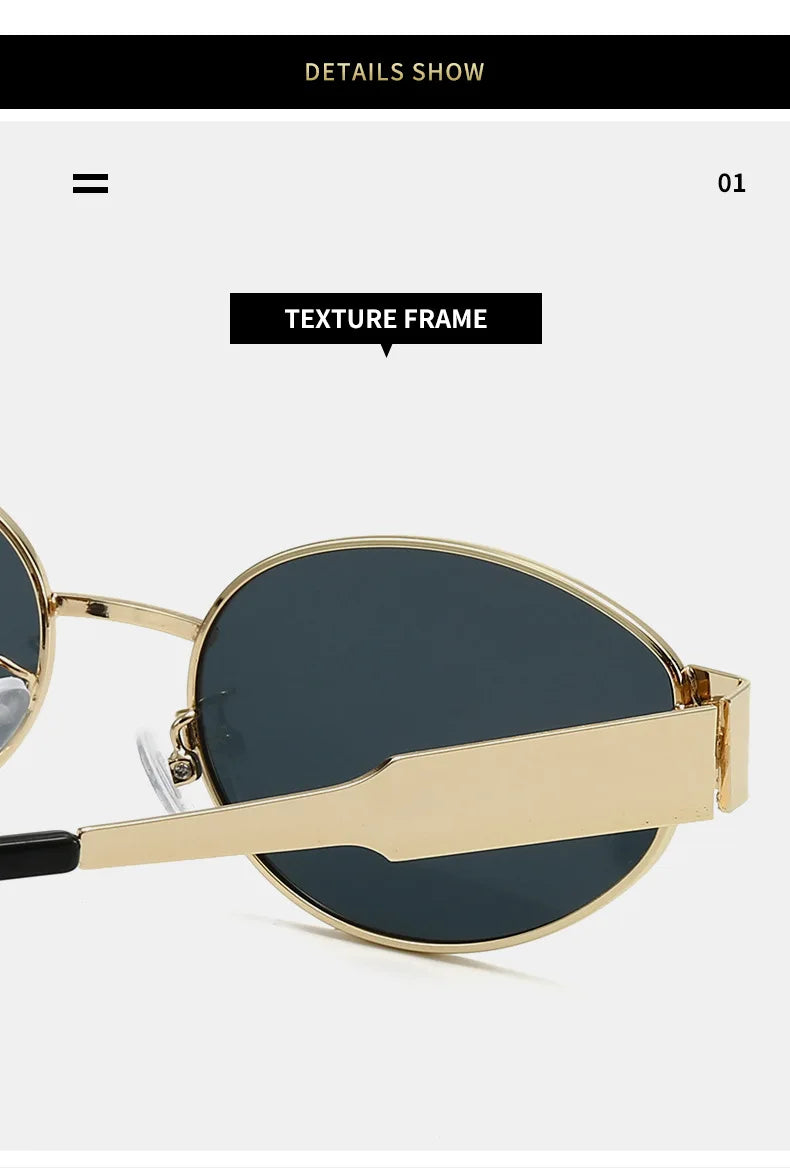 Trendy Oval Sunglasses