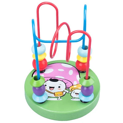Montessori Wooden Roller Coaster Bead Maze for Toddlers