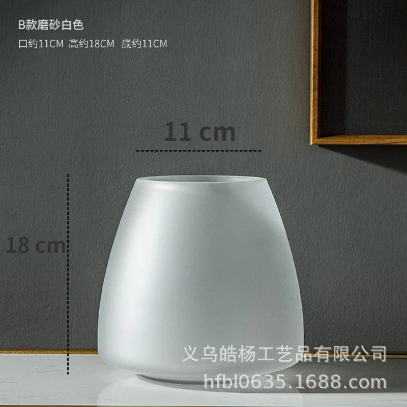 Lumière Frost Frosted Glass Vase