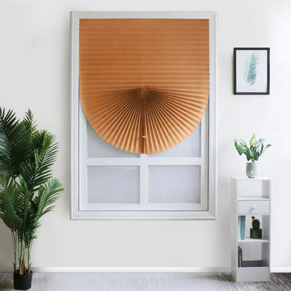 1Pc Self-adhesive Pleated Blinds Bathroom Balcony Shades Half Blackout Windows Curtains for Bedroom Living Room Balcony