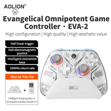 K10 RGB Wireless Gaming Controller with Charging Dock Hall Effect Joystick & Trigger for Nintendo Switch