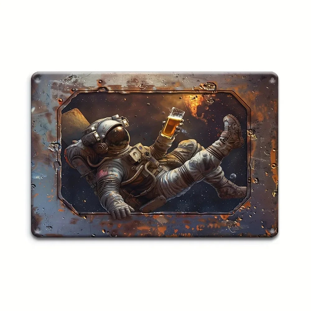 Vintage Metal Tin Poster BBQ Beer Bar Retro Metal Tin Signs Posters Plate Wall Decor for Bar Restaurant Cafe Clubs Retro Plaque