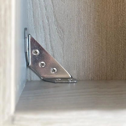10/1set Corner Brackets Stainless Steel Furniture Angle Shelf Connector Cabinet Support Fixing Frame Corner Brace with Screw