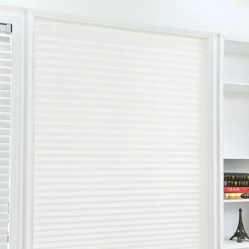 1Pc Self-adhesive Pleated Blinds Bathroom Balcony Shades Half Blackout Windows Curtains for Bedroom Living Room Balcony