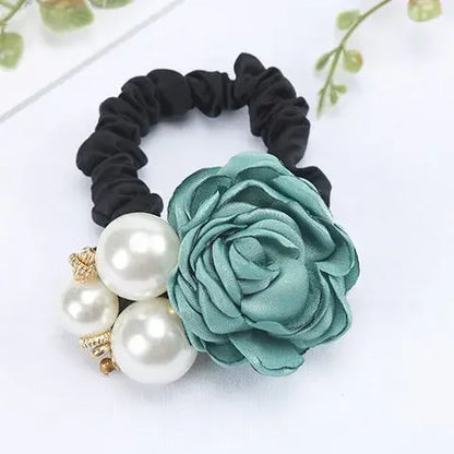 Stylish LOVEF Pearl Flower Hair Tie Set